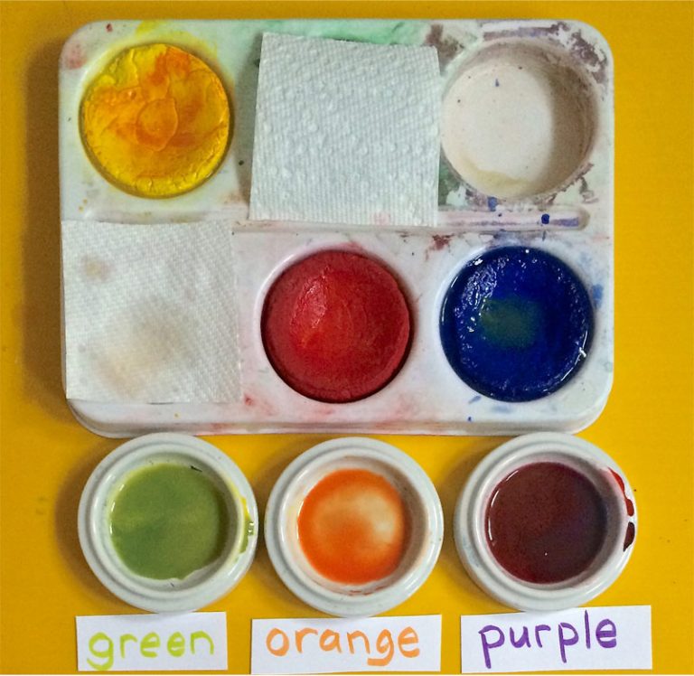 PLAYING WITH SECONDARY COLORS - Kindergarten Lessons